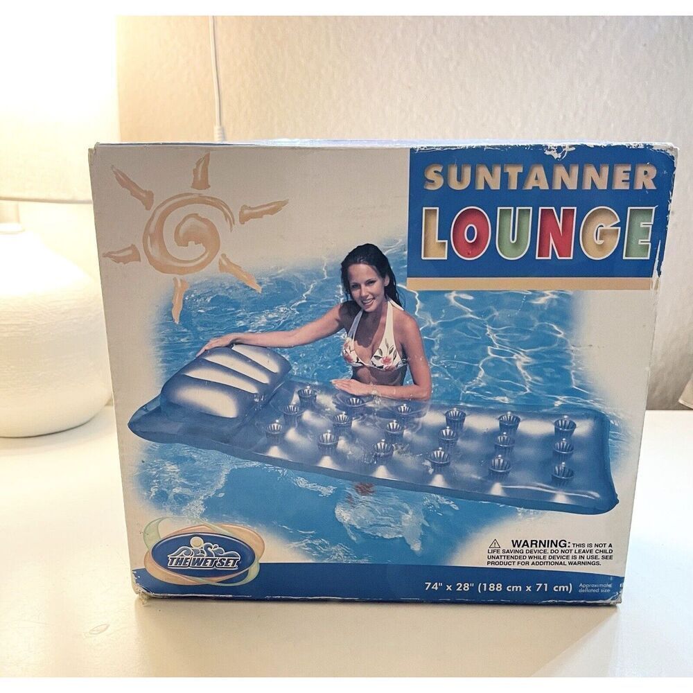 Vintage Intex The Wet Set floating Raft Inflatable Pool Float Toy